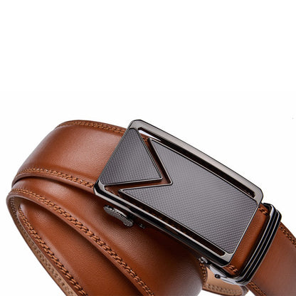 Full-Grain Cowhide Dress Belt for Men – Waterproof & Scratch-Resistant Genuine Leather Belt with Classic Buckle for Suits, Jeans &