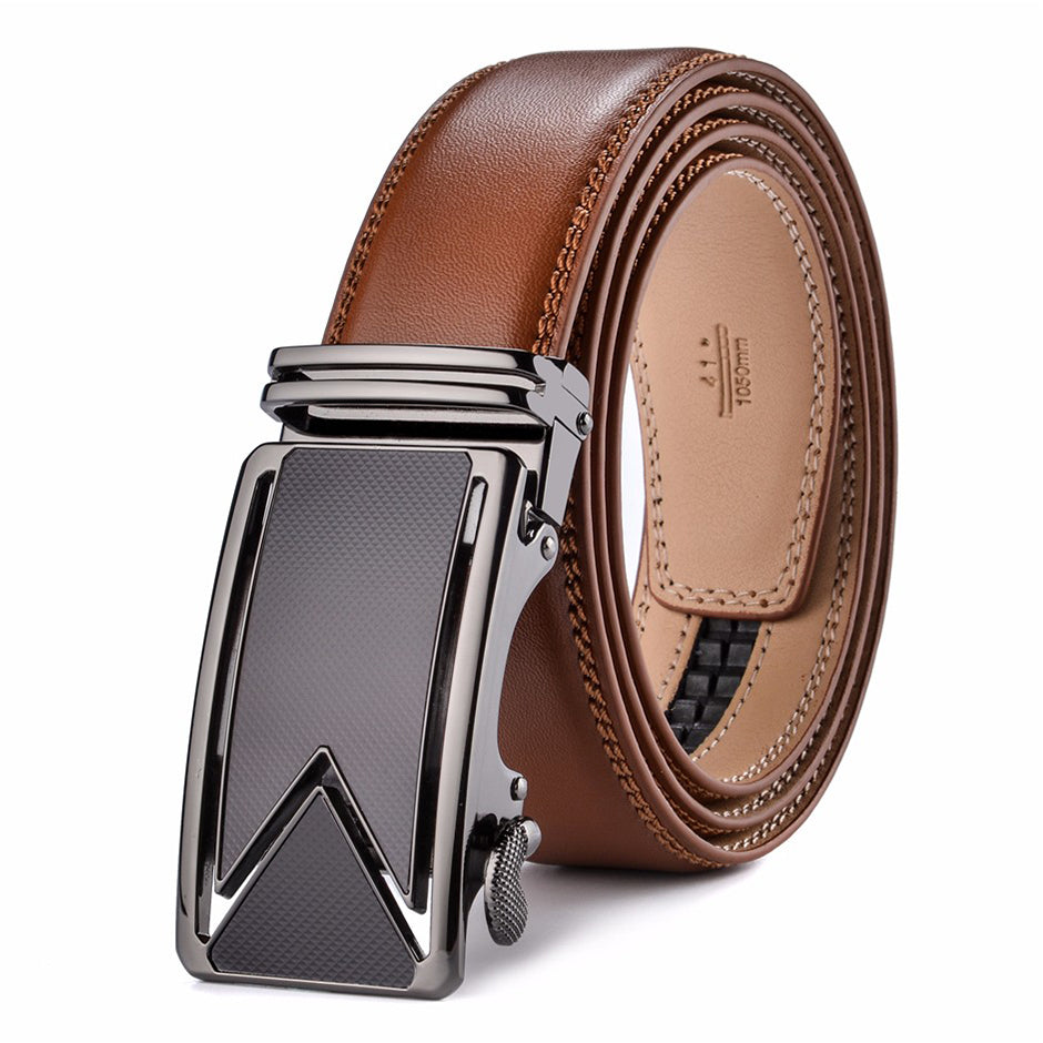 Full-Grain Cowhide Dress Belt for Men – Waterproof & Scratch-Resistant Genuine Leather Belt with Classic Buckle for Suits, Jeans &
