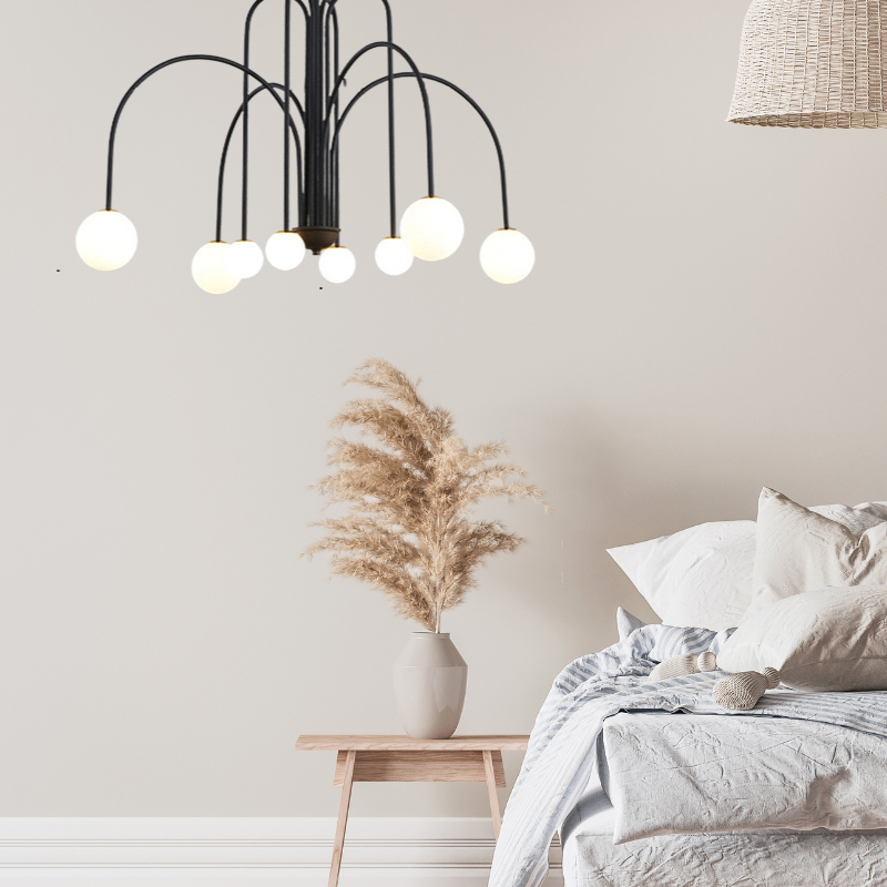 Swallow-Inspired G9 Pendant Light with Adjustable Chain, Metal & Glass Shades for Dining Room, Bedroom & Living Room Overhead Lighting