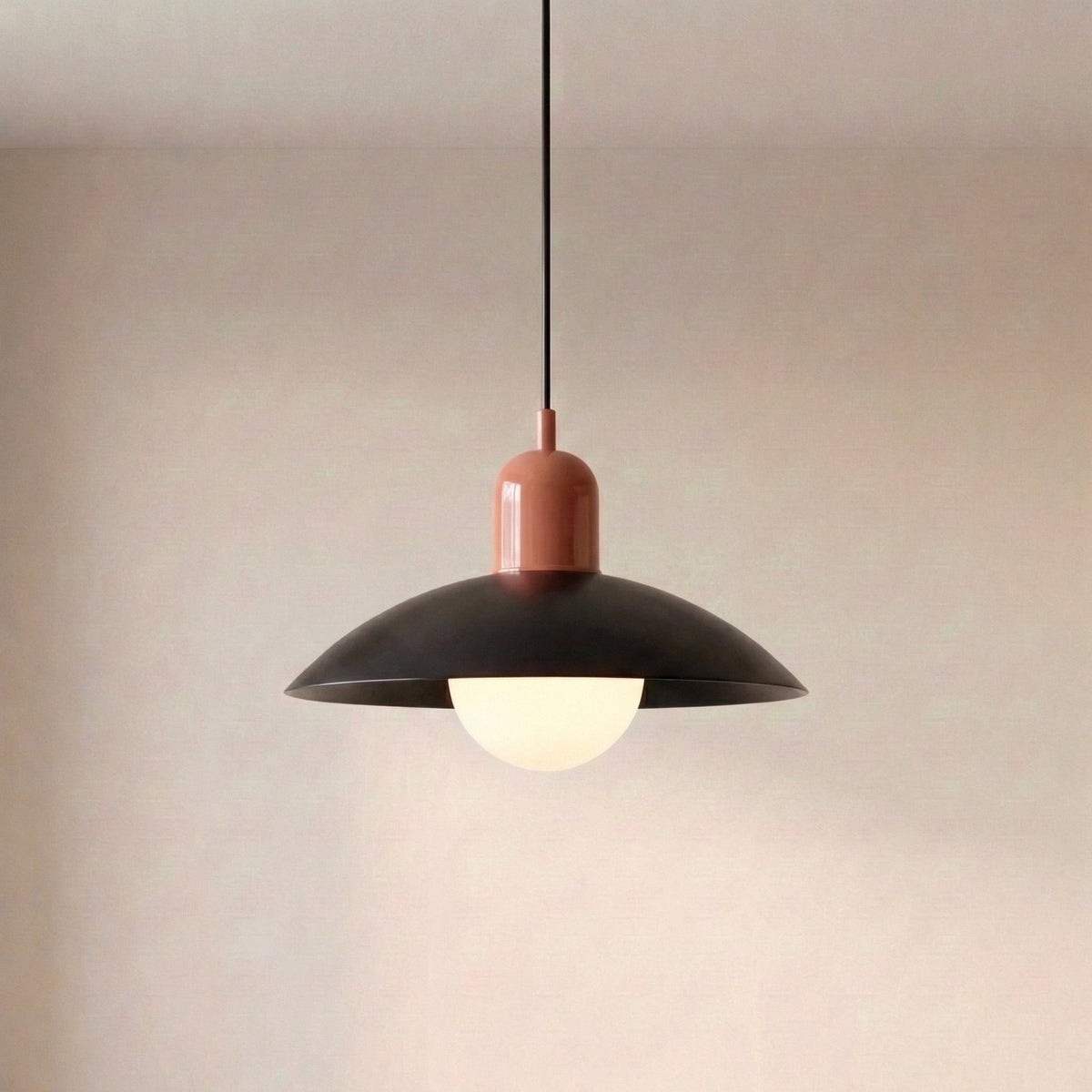Round Iron Pendant Light with Adjustable 59 in Cable for Kitchen Island, Dining Table & Living Room | Scandinavian Modern Design in 20