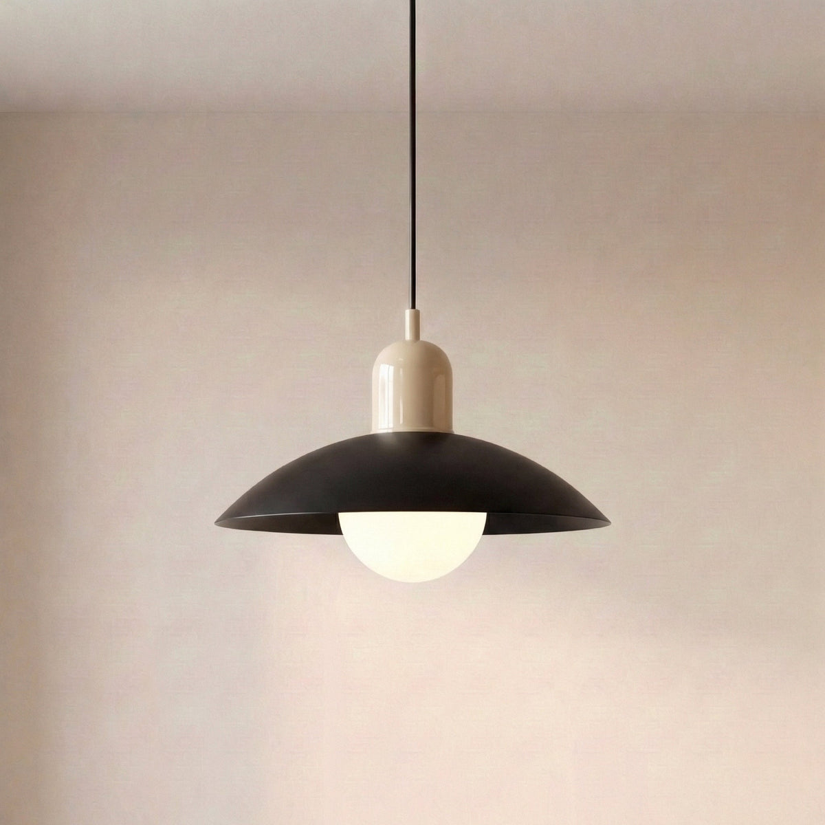 Round Iron Pendant Light with Adjustable 59 in Cable for Kitchen Island, Dining Table & Living Room | Scandinavian Modern Design in 20