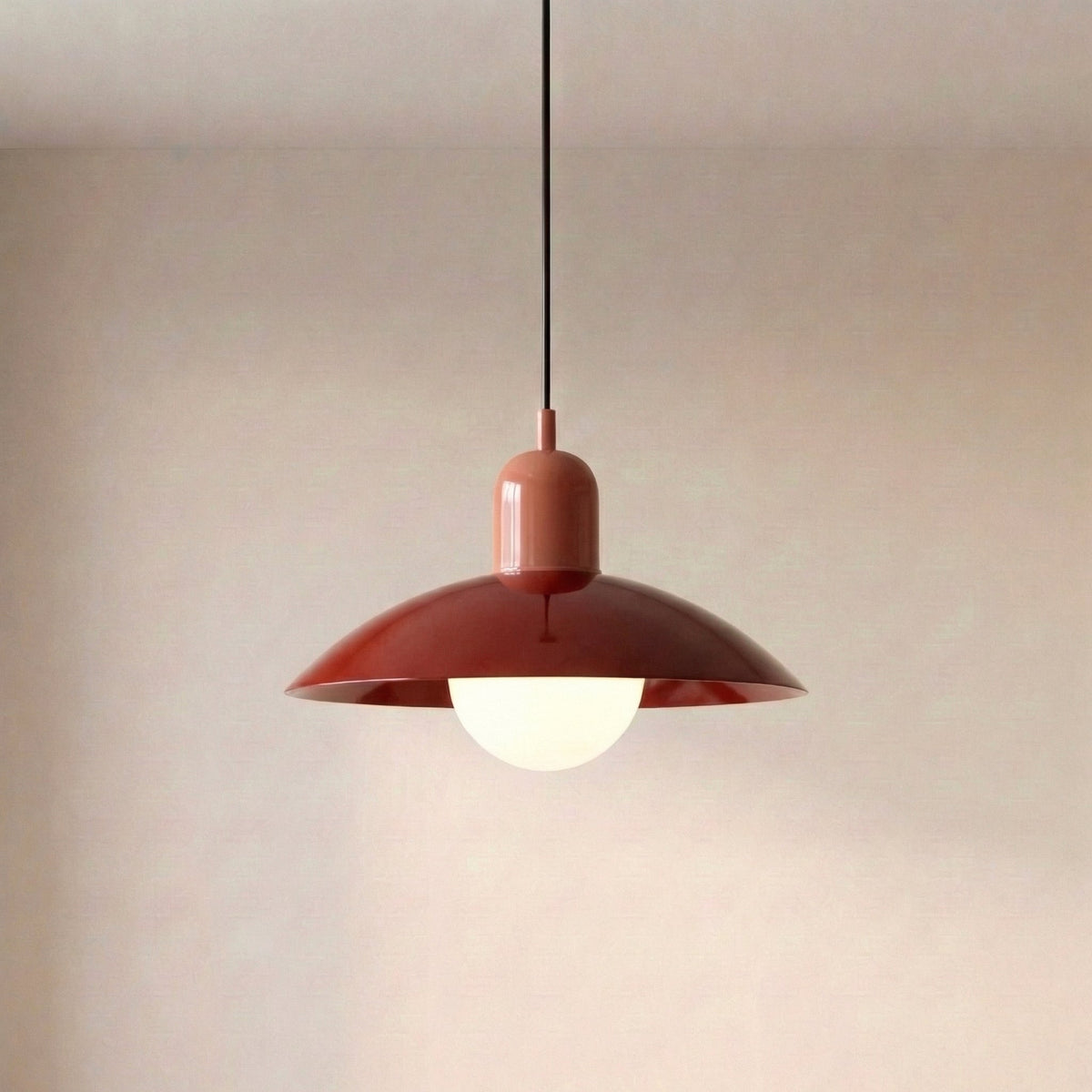 Round Iron Pendant Light with Adjustable 59 in Cable for Kitchen Island, Dining Table & Living Room | Scandinavian Modern Design in 20