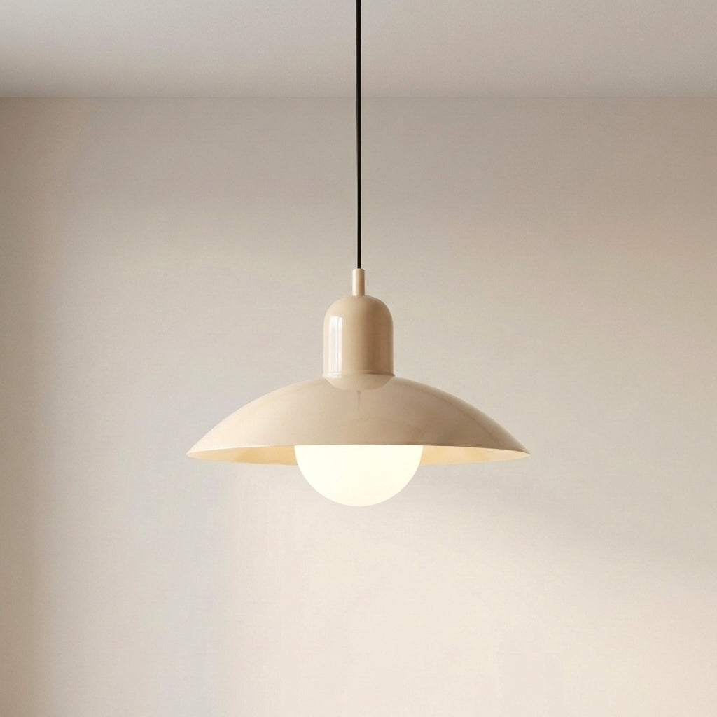 Round Iron Pendant Light with Adjustable 59 in Cable for Kitchen Island, Dining Table & Living Room | Scandinavian Modern Design in 20