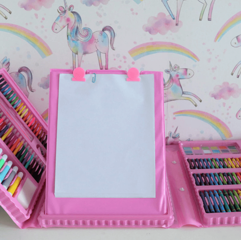 208-Piece Kids Art Supply Set with Crayons Markers Colored Pencils for Drawing Coloring Creative Play Boys Girls