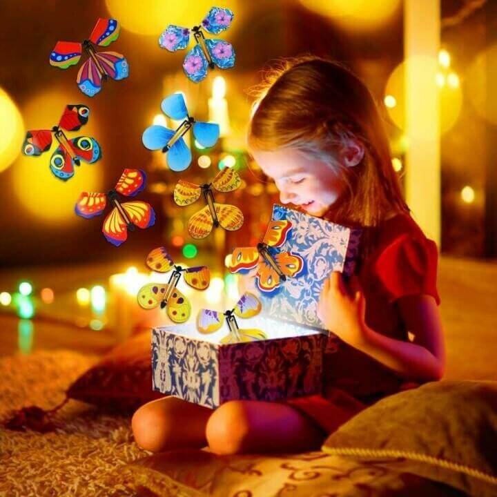 Wind-Up Flying Butterfly Surprise Card Insert Toy for Greeting Cards Books Party Favors