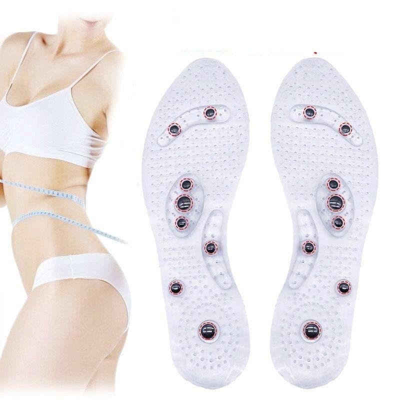 Magnetic Acupressure Insoles for Weight Support & Circulation | Reflexology Foot Massage Pads for Walking | Universal Trim-to-Fit Design