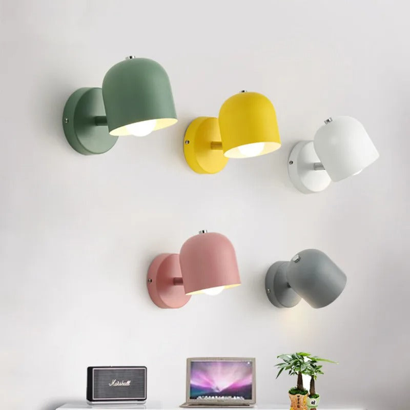 Compact Glass Shade Sconce Light 6.7 Inches Iron Flush-Mount Fixture Bedside Hallway Ambient Lighting Wall or Ceiling Mount Modern Minimalis
