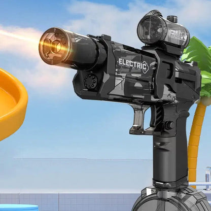 Electric Water Blaster Gun with LED Lights 17 fl oz Tank 26-33 ft Range for Pool Beach Party Summer Outdoor Fun Rechargeable Battery Powered