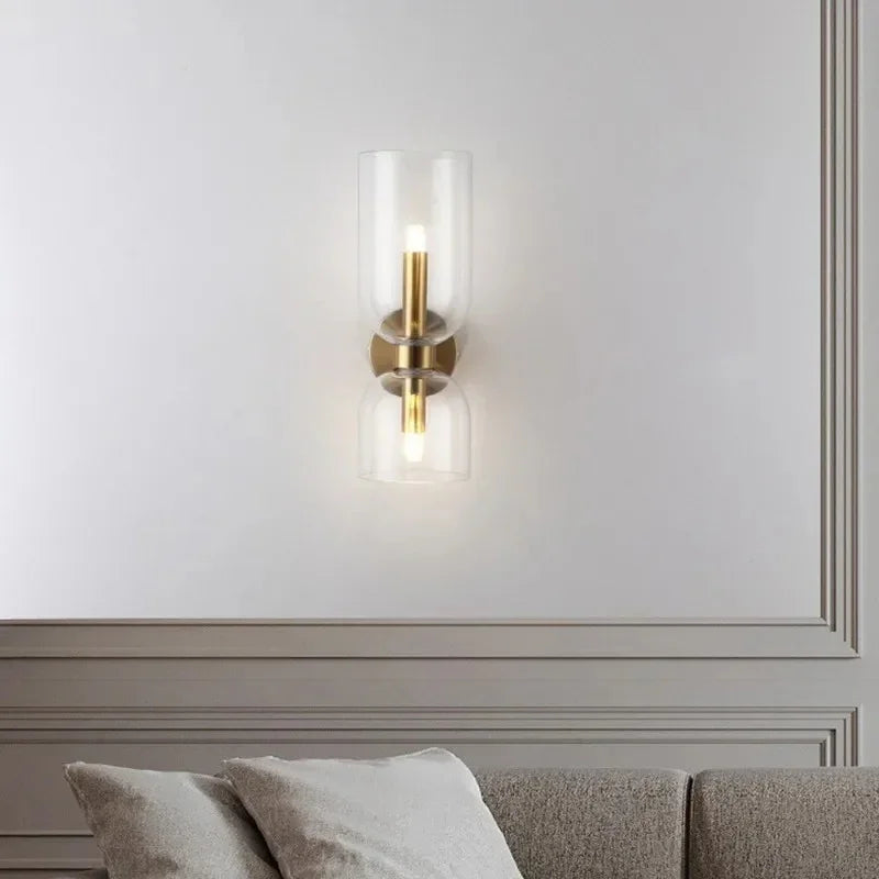 Porcelain Sconce Light Fixture 16 Inch Height Pivoting Arm for Bedroom Hallway Living Room Reading Nook Contemporary White Gray Blue Clear