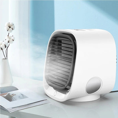 Desktop Personal Air Cooler with Humidifier Function Quiet Evaporative Cooling Fan for Bedroom Office Small Spaces Portable USB Powered