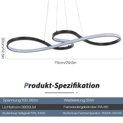 Adjustable Ring Ceiling Light with Remote Dimmable LED 37 in Gold for Dining Room Kitchen Island Modern Hanging Fixture 3-Color Temperature