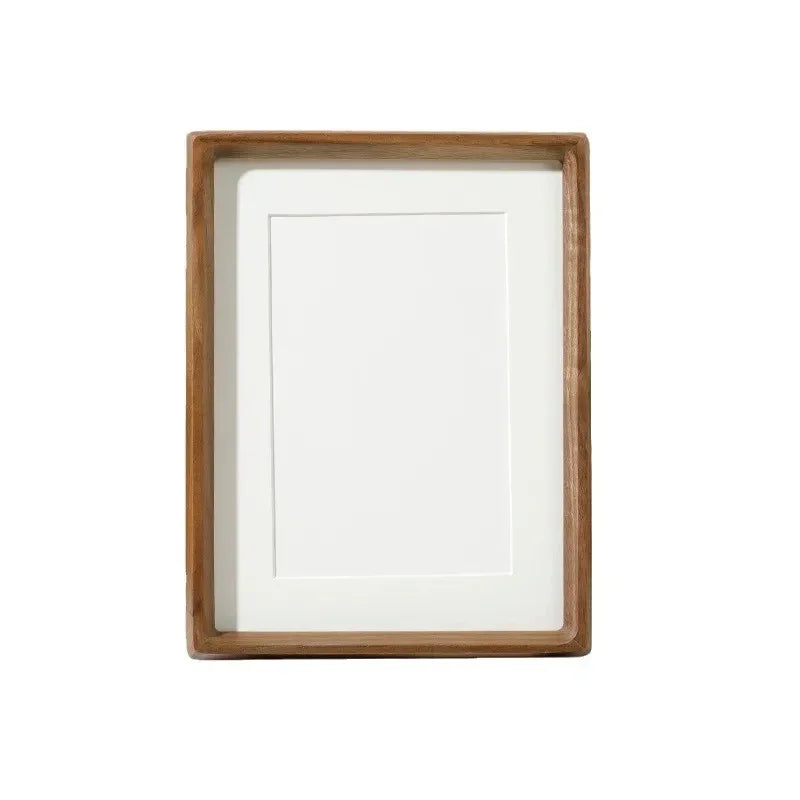 Wooden Picture Frame A4 8.3×11.7 Inch Natural Wood Desktop Display for Photos Certificates Artwork Living Room Office Shelf Decor Acrylic Fr