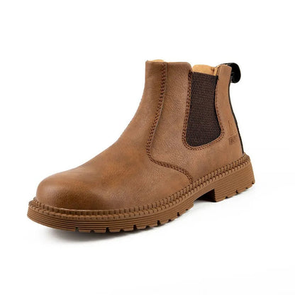 Steel Toe Work Boots for Men - Slip Resistant Industrial Safety Shoes with Waterproof Upper