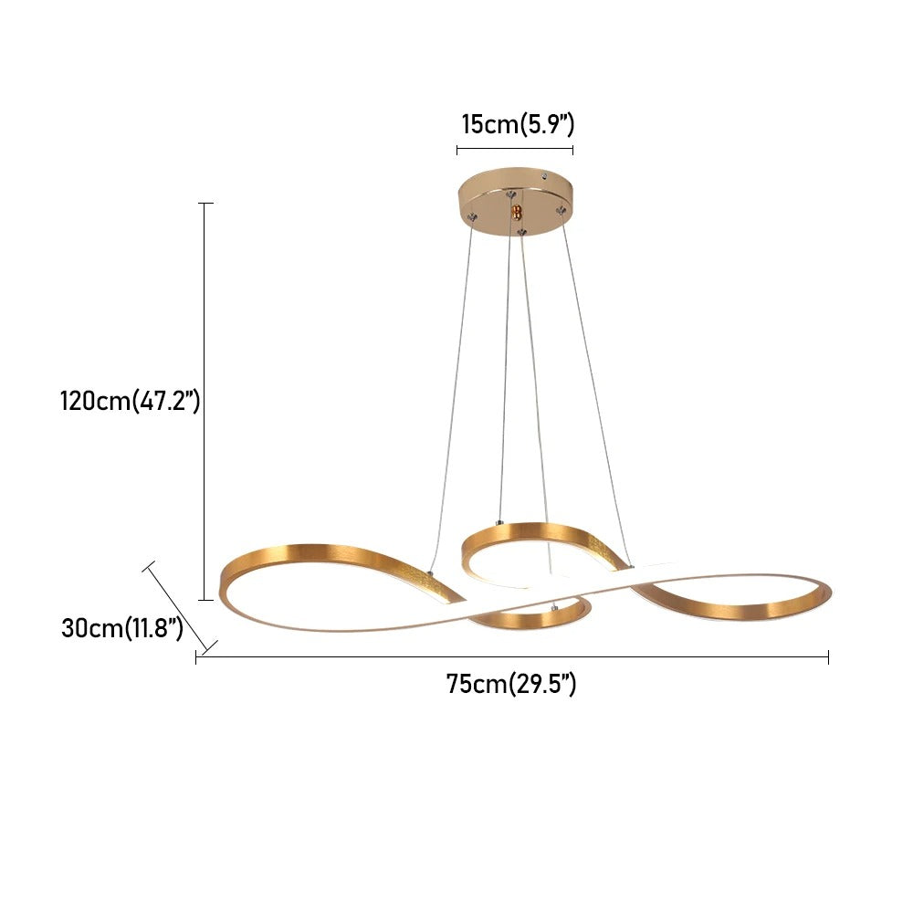 Adjustable Ring Ceiling Light with Remote Dimmable LED 37 in Gold for Dining Room Kitchen Island Modern Hanging Fixture 3-Color Temperature