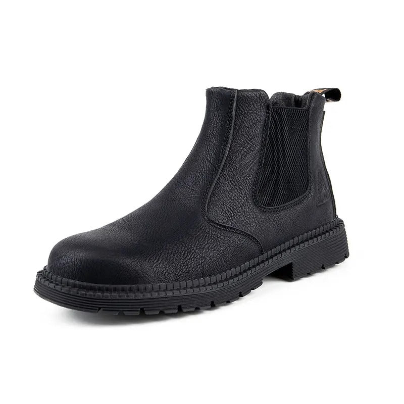 Steel Toe Work Boots for Men - Slip Resistant Industrial Safety Shoes with Waterproof Upper