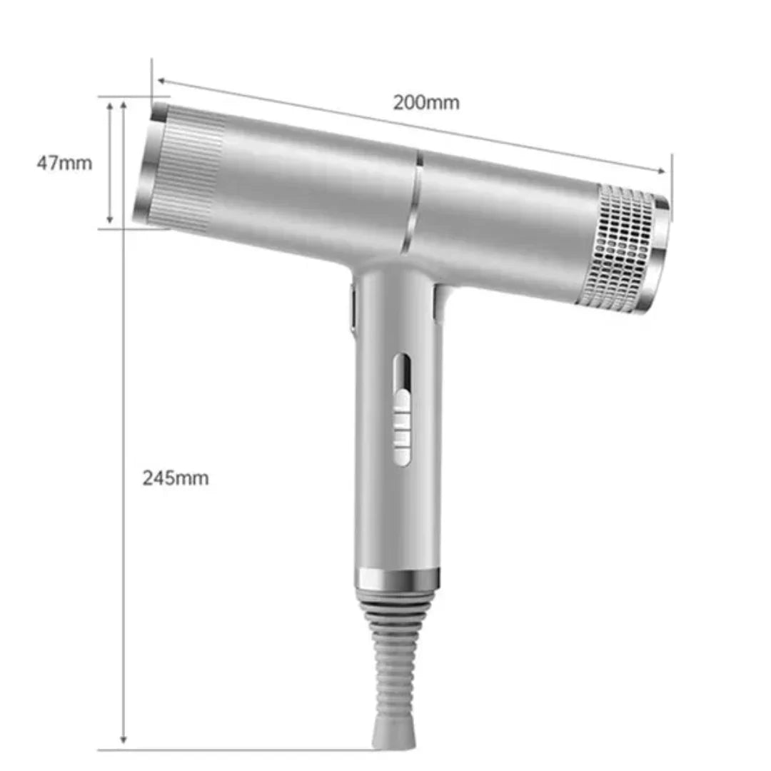 1100W Lightweight Blow Dryer with Ionic Technology for Smooth Styling, Compact Travel Design, Fast Airflow, Anti-Frizz Performance