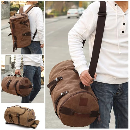 Bolso de lona versátil para hombre con gran capacidad y diseño elegante | Ideal para viajes y uso diario