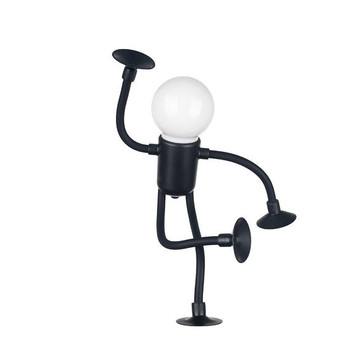 Bendable LED Figure Lamp with Suction Base for Kids Room, Desk, Wall Mount | Posable Battery Night Light