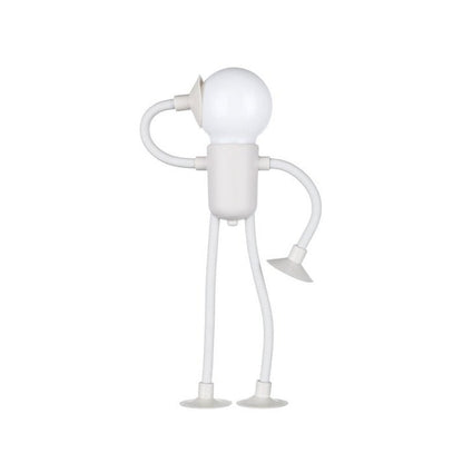 Bendable LED Figure Lamp with Suction Base for Kids Room, Desk, Wall Mount | Posable Battery Night Light