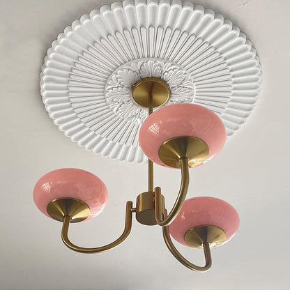 Handblown Glass Globe Chandelier with Gold or Chrome Finish – 3 or 5 Light Dining Room Pendant for Kitchen Island, Bedroom, Living Room