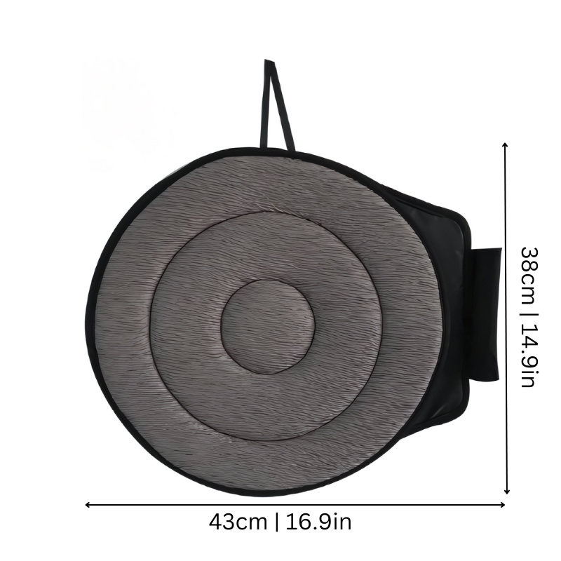 360° Swivel Cushion with Memory Foam for Car Seats & Chairs – Reduces Strain on Back & Legs