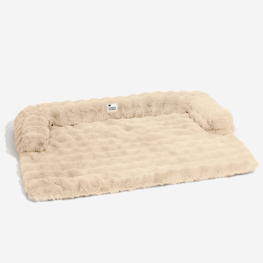 Ultra-Plush Pet Couch Cover & Cushion Mat for Dogs and Cats - Washable Non-Slip Furniture Protector Throw Blanket with Deep Pile Faux Fur