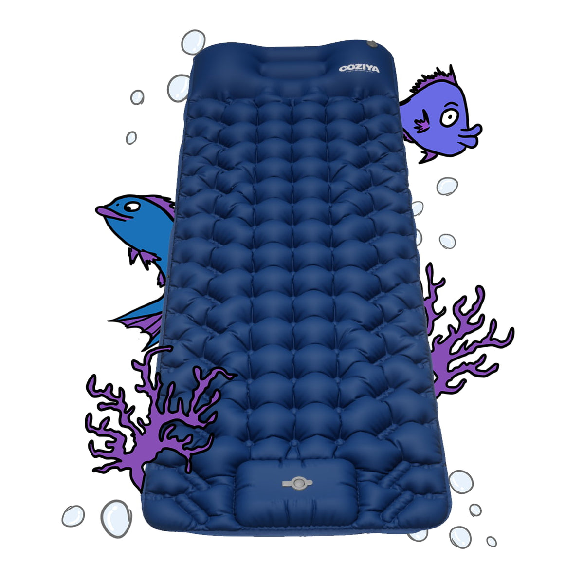 Self-Inflating Camping Sleeping Pad with Built-In Pump | Lightweight Insulated Sleep Mat for Backpacking Hiking Travel | 75x23 in Compact