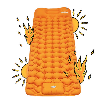 Self-Inflating Camping Sleeping Pad with Built-In Pump | Lightweight Insulated Sleep Mat for Backpacking Hiking Travel | 75x23 in Compact