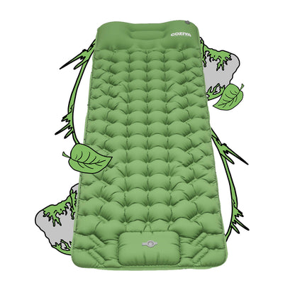 Self-Inflating Camping Sleeping Pad with Built-In Pump | Lightweight Insulated Sleep Mat for Backpacking Hiking Travel | 75x23 in Compact