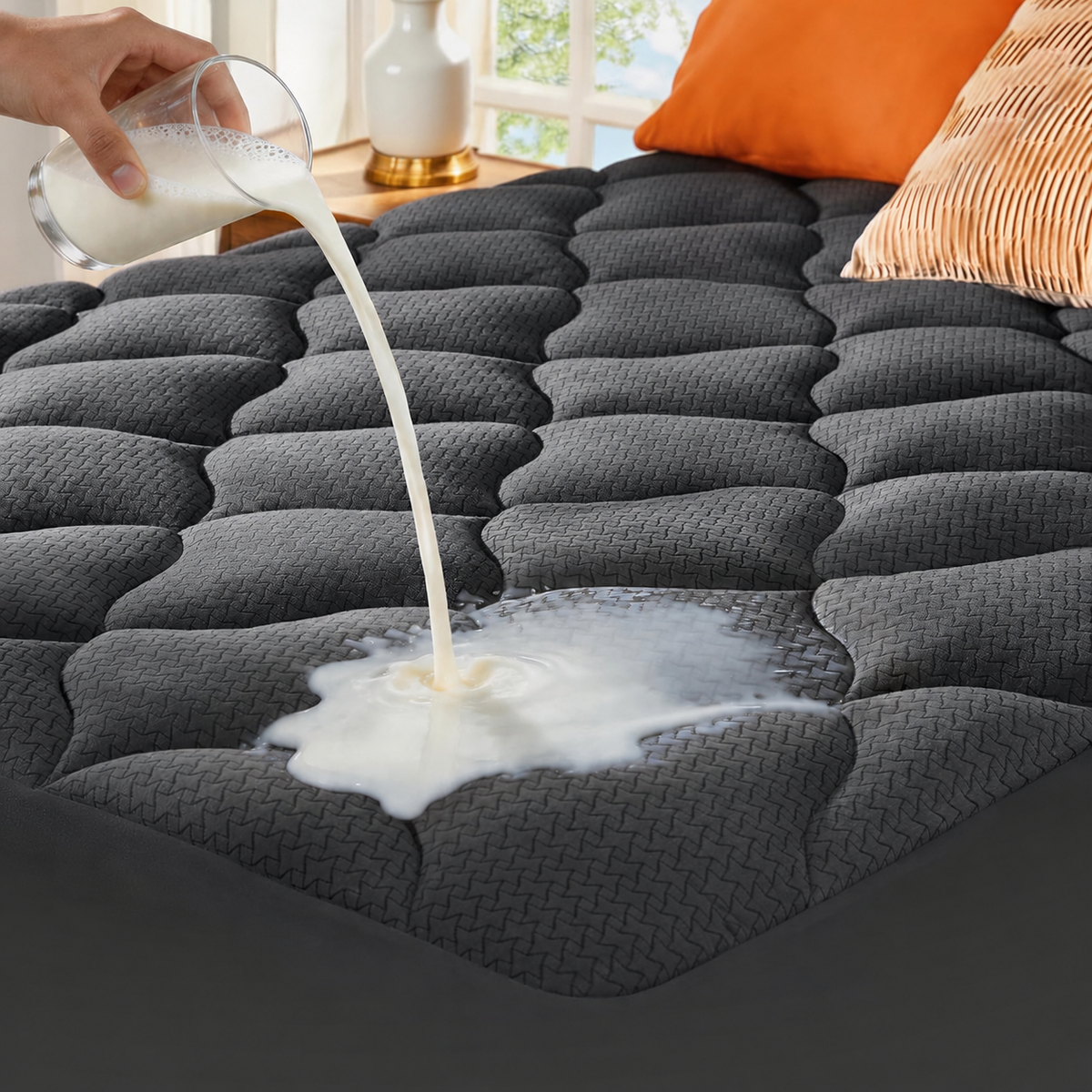 ComfortGuard | Protector de colchón impermeable con bolsillo profundo | Transpirable y silencioso para la máxima comodidad al dormir