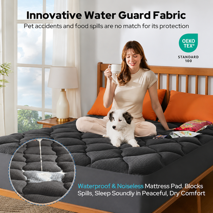 ComfortGuard | Protector de colchón impermeable con bolsillo profundo | Transpirable y silencioso para la máxima comodidad al dormir