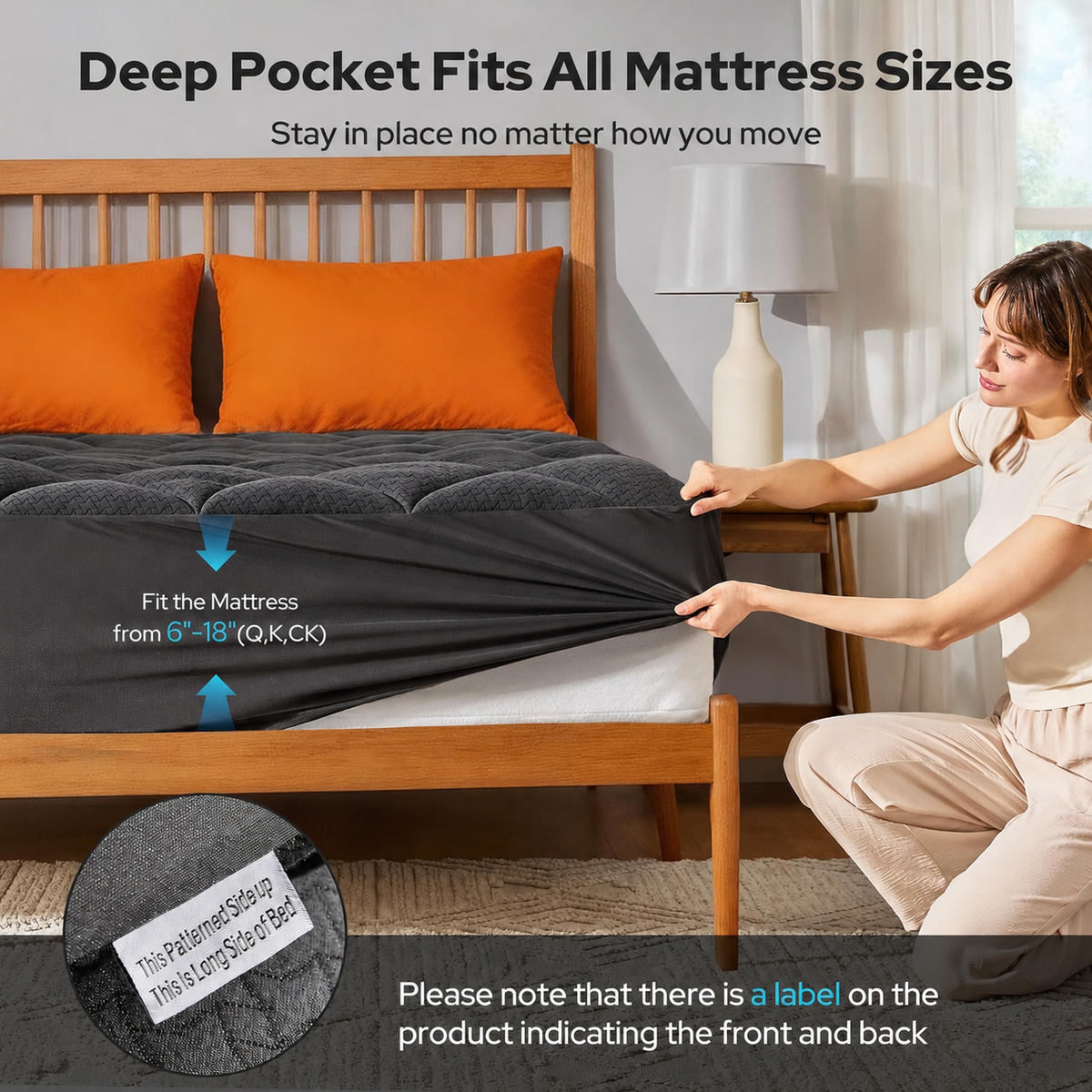 ComfortGuard | Protector de colchón impermeable con bolsillo profundo | Transpirable y silencioso para la máxima comodidad al dormir