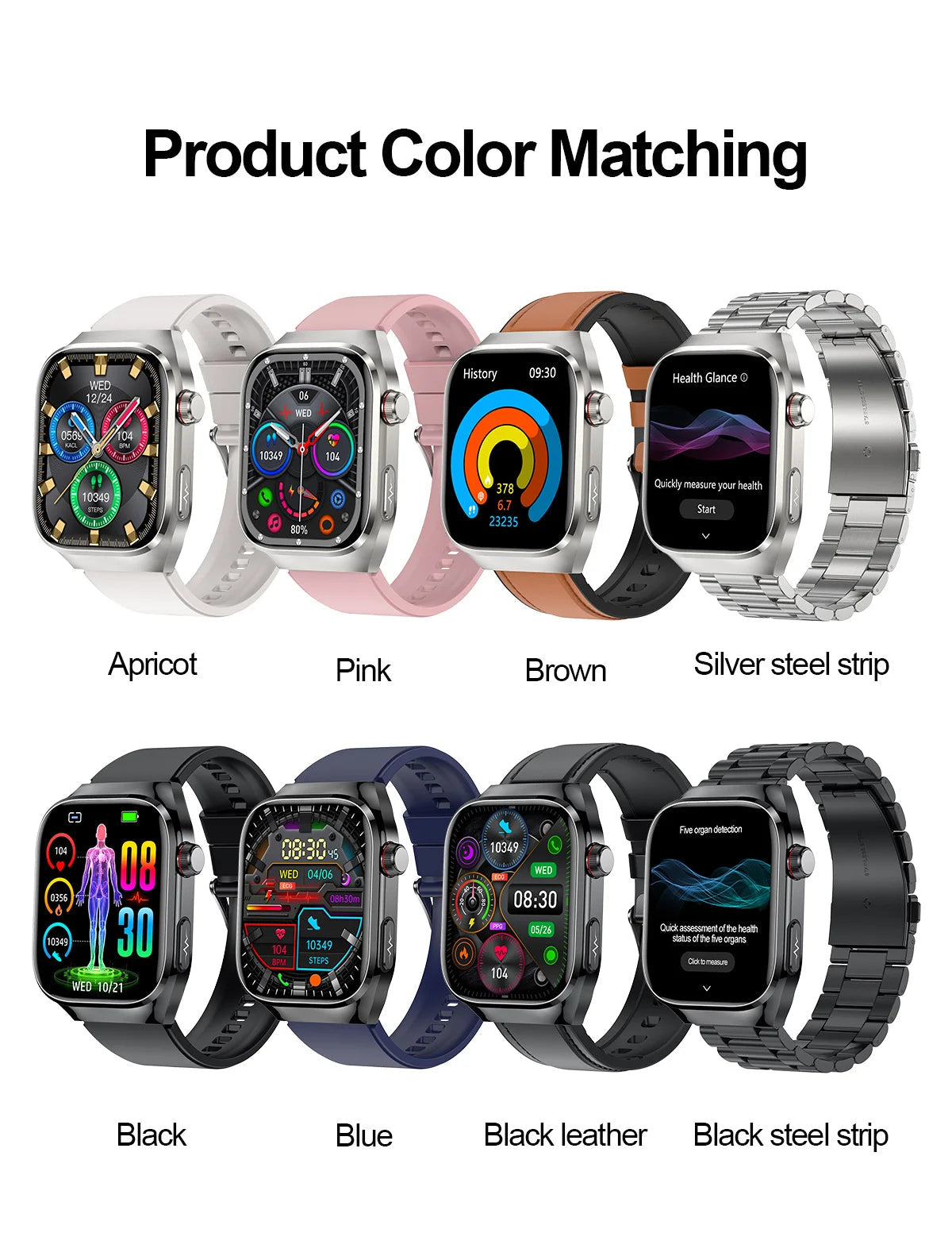 Maxwell Health | Reloj inteligente con monitoreo de glucosa en sangre y ECG | Llamadas Bluetooth para un seguimiento integral del bienestar