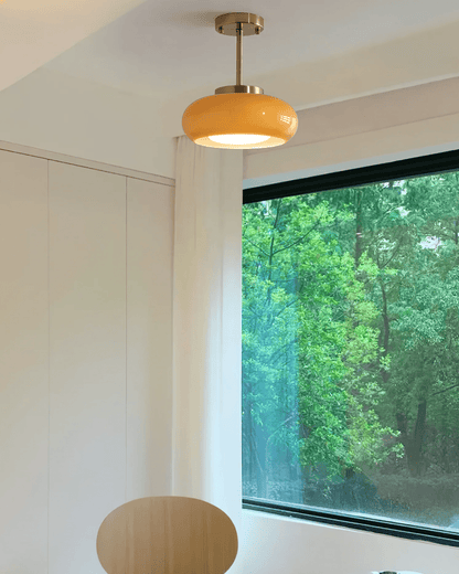 Spherical Glass Hanging Light 16 Inches Warm Glow Iron Frame E27 Socket for Kitchen Island Dining Room Modern Downlight Fixture