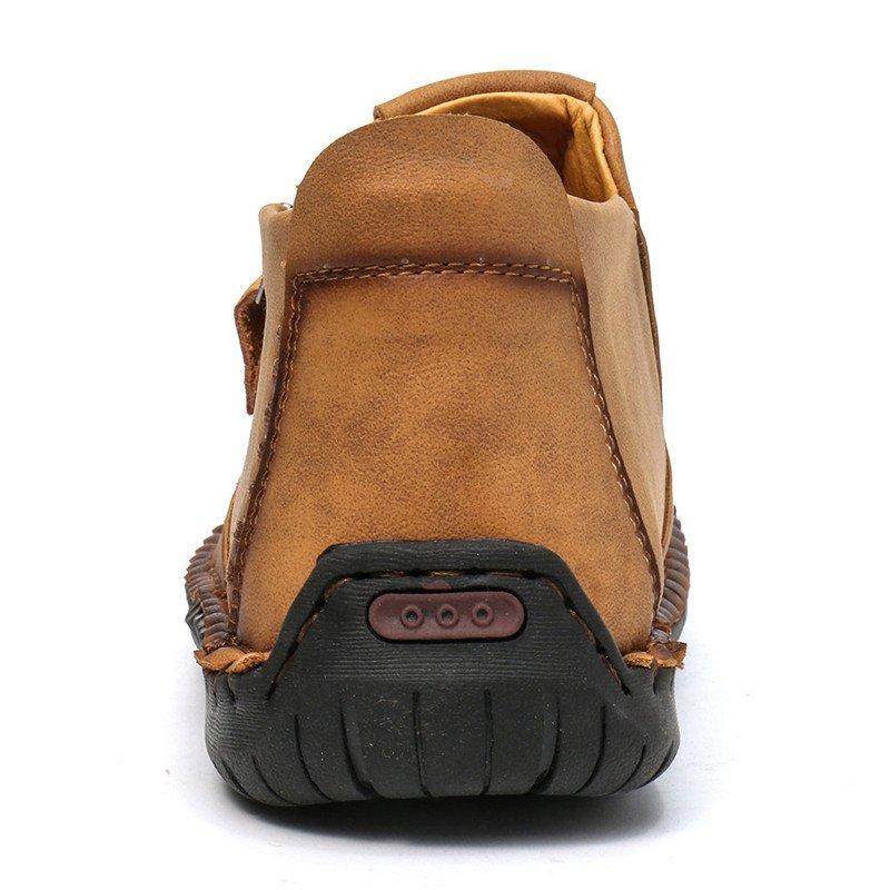 Leather Ankle Boots for Men with Side Zip & Non-Slip Sole – Handcrafted Casual Footwear for Everyday Wear & Weekend Outings