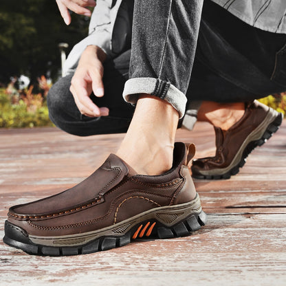 Men's Slip-On Footbed Loafers for All-Day Arch Support & Alignment | Cushioned Walking Sneakers with Ergonomic Sole for Pain Relief &