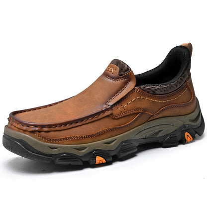 Men's Slip-On Footbed Loafers for All-Day Arch Support & Alignment | Cushioned Walking Sneakers with Ergonomic Sole for Pain Relief &