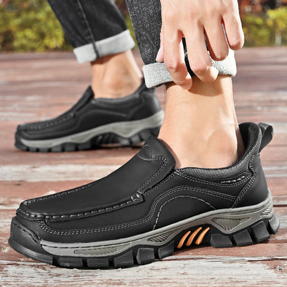 Men's Slip-On Footbed Loafers for All-Day Arch Support & Alignment | Cushioned Walking Sneakers with Ergonomic Sole for Pain Relief &