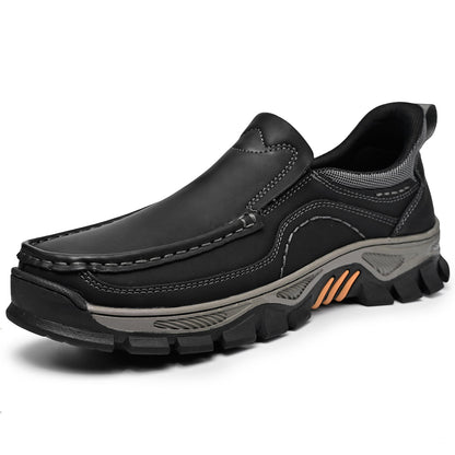 Men's Slip-On Footbed Loafers for All-Day Arch Support & Alignment | Cushioned Walking Sneakers with Ergonomic Sole for Pain Relief &