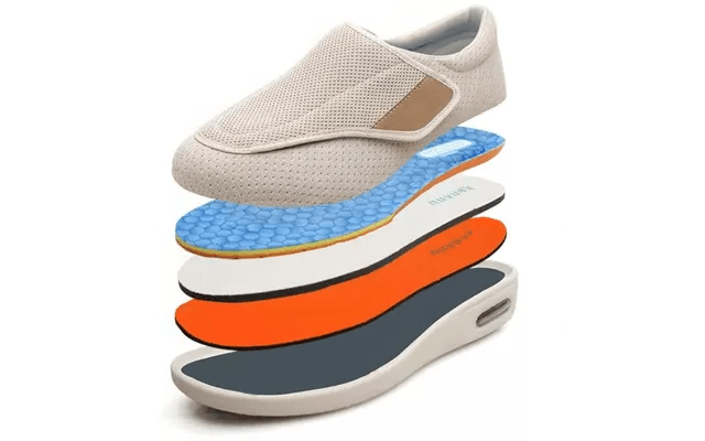 Wide-Width Sneakers for Daily Support – Padded Insole Lace-Up Casual Shoes for Men & Women