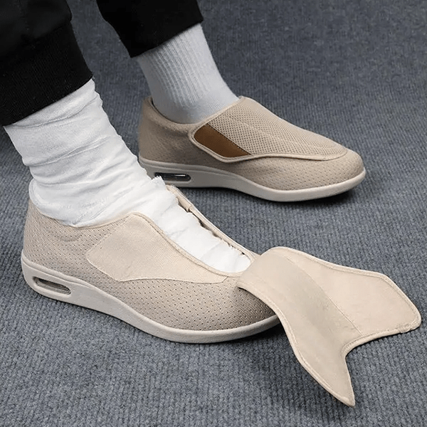 Wide-Width Sneakers for Daily Support – Padded Insole Lace-Up Casual Shoes for Men & Women