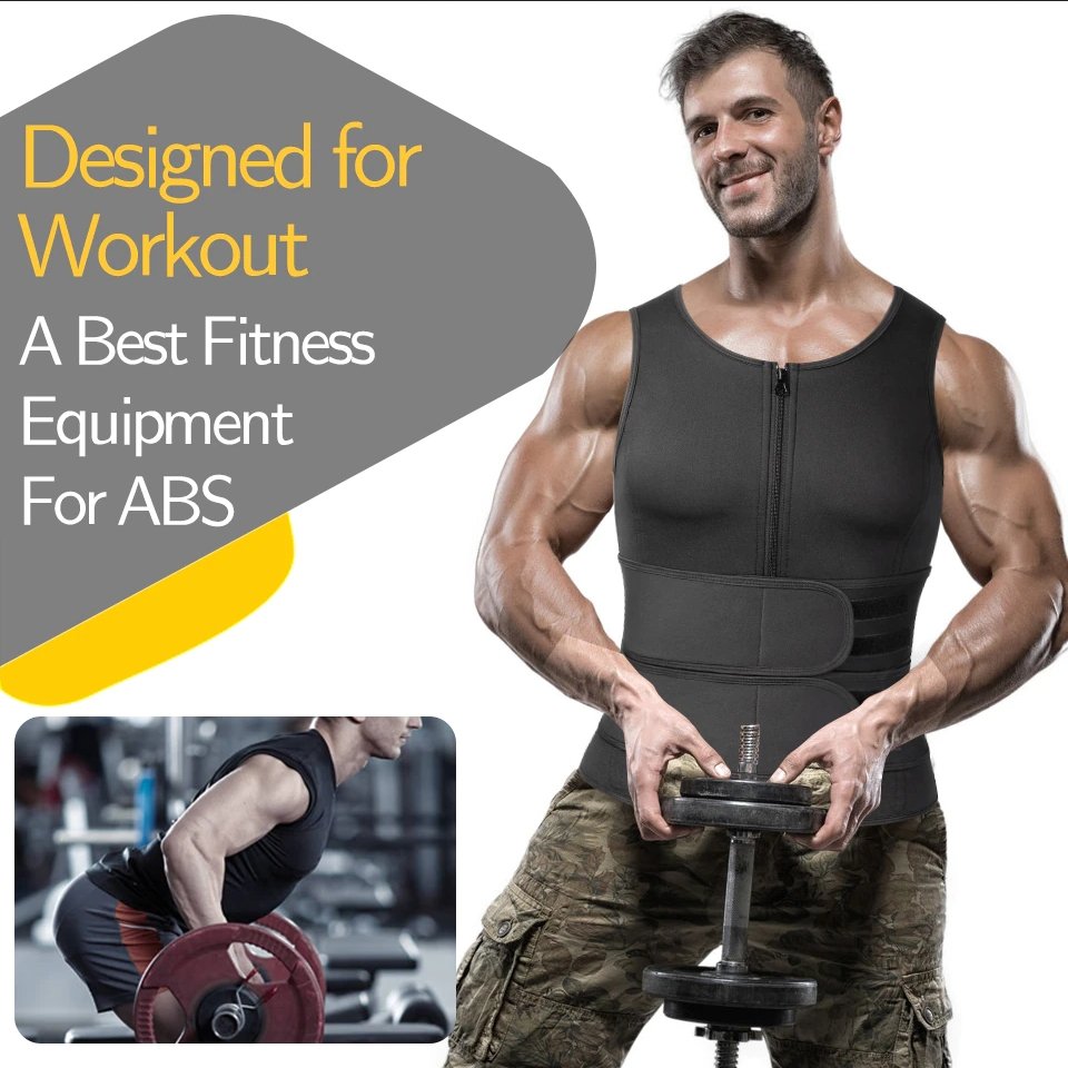 Thermal Compression Workout Tank for Men – Heat-Activated Sweat Enhancer for Fitness & Core Support