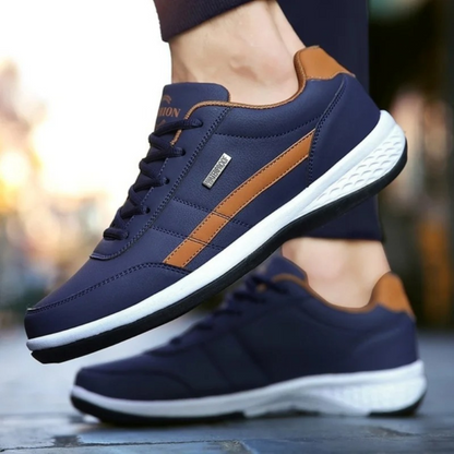 Supportive Lace-Up Sneakers for Men with Arch Support & Breathable Design | Comfort Walking Shoes for Everyday Wear