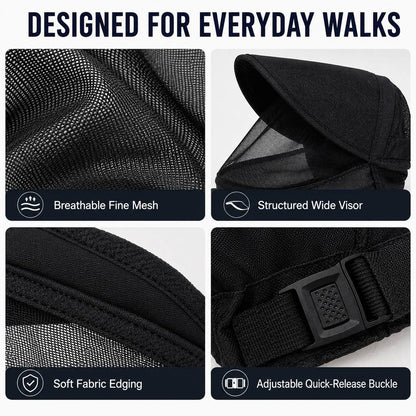 Ortekor Breathable Anti-Scavenging Dog Muzzle for Walks - Mesh Hood Helps Block Food Scraps & Trash