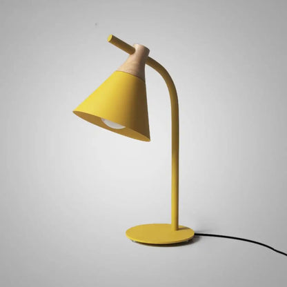 Adjustable Desk Lamp with Cone Shade – Metal Gooseneck Reading Light for Nightstand, Bedroom & Home Office