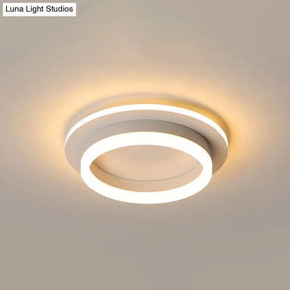 Compact Round & Square LED Ceiling Light for Hallways, Entryways, Bathrooms – Modern Low-Profile Design, 10-Inch Acrylic Lens, Dimmable