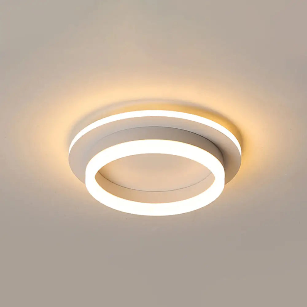 Compact Round & Square LED Ceiling Light for Hallways, Entryways, Bathrooms – Modern Low-Profile Design, 10-Inch Acrylic Lens, Dimmable