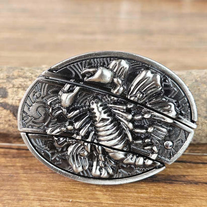 Western Engraved Zinc Alloy Accessory for 1.5 in Straps with Concealed Utility Tool for Men | Rodeo Ranch Rider Apparel