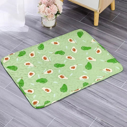 Self-Cooling Pet Bed Mat with Non-Slip Base for Cats & Dogs – Washable Heat-Regulating Fabric, 3 Sizes Available