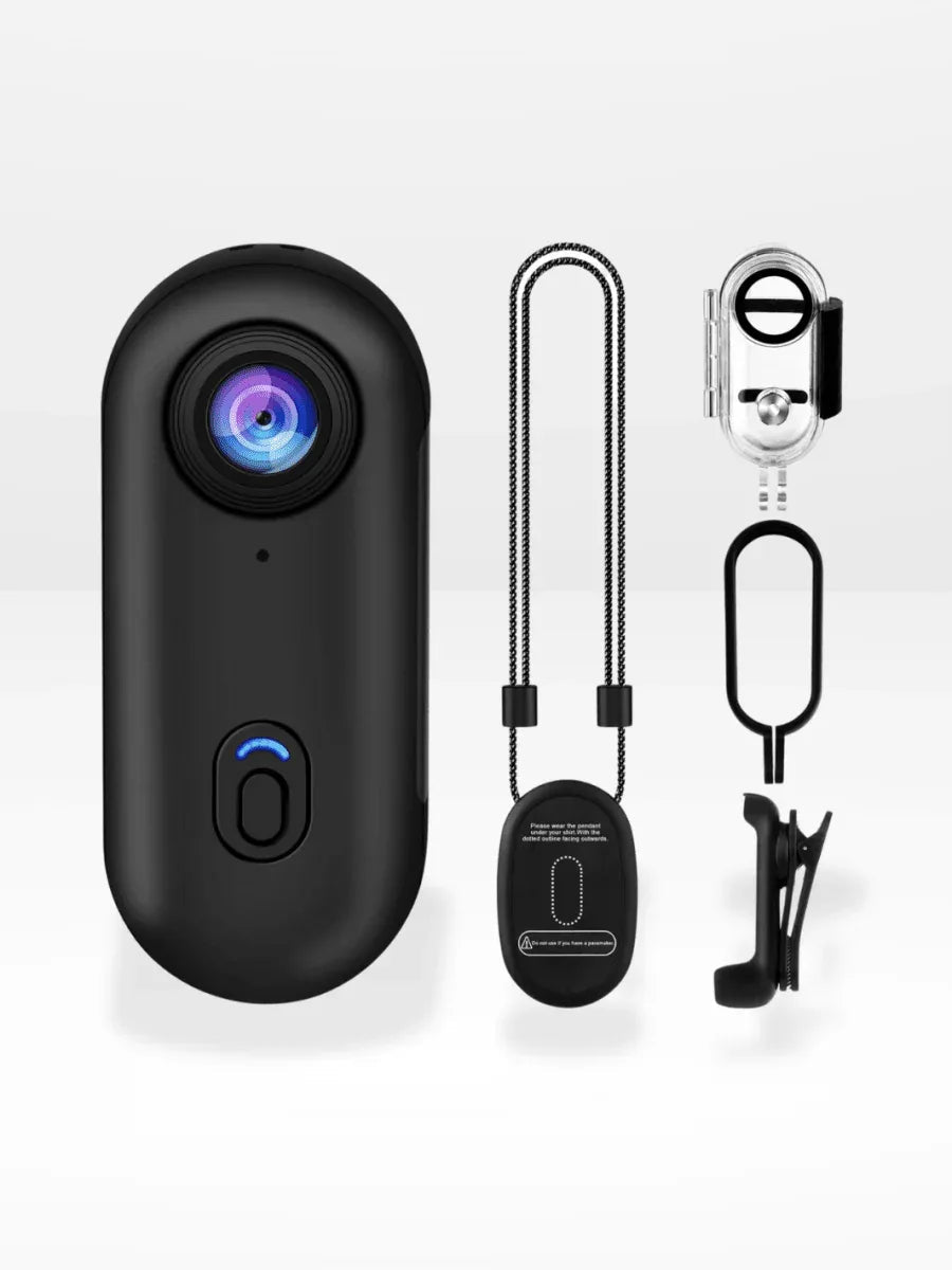 Ultra-Compact 4K POV Action Camera with Magnetic Mount for Sports, Biking, Motorcycling & First-Person Recording | Wireless Connectivity &
